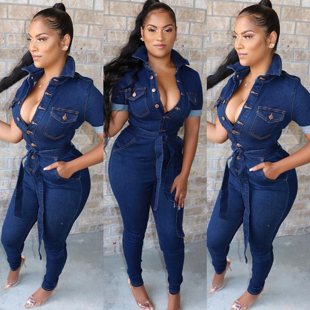 Slim fit Jean Jumpsuit