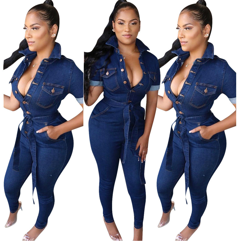 Slim fit Jean Jumpsuit