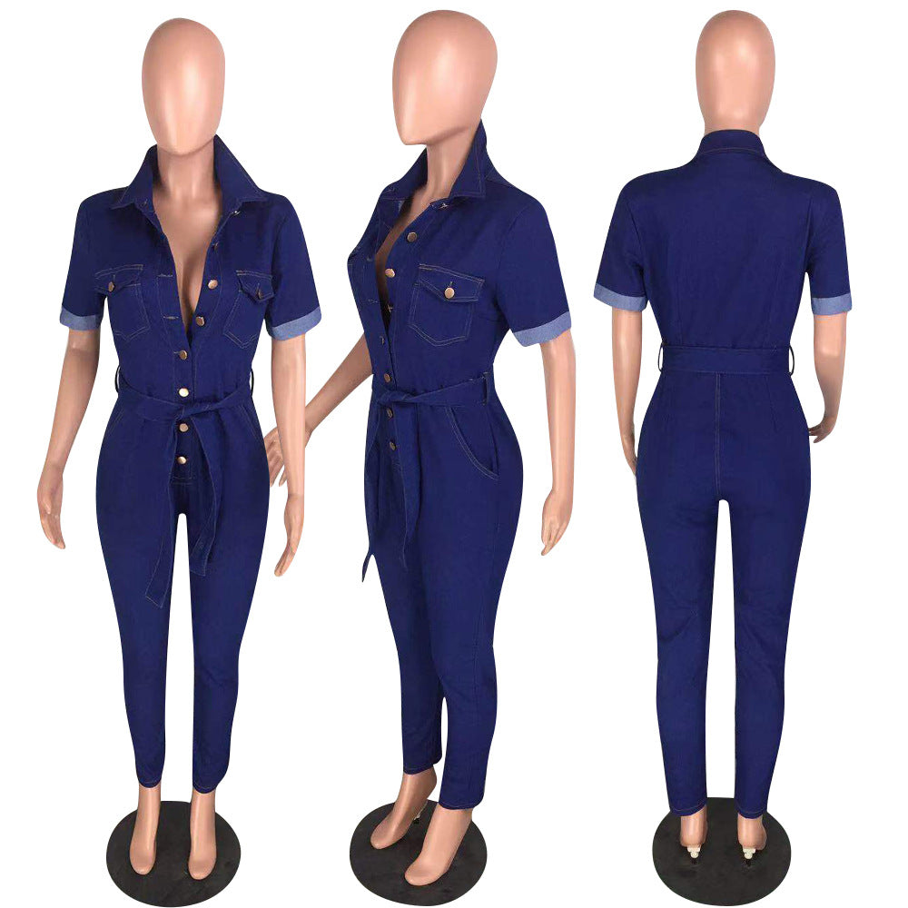 Slim fit Jean Jumpsuit