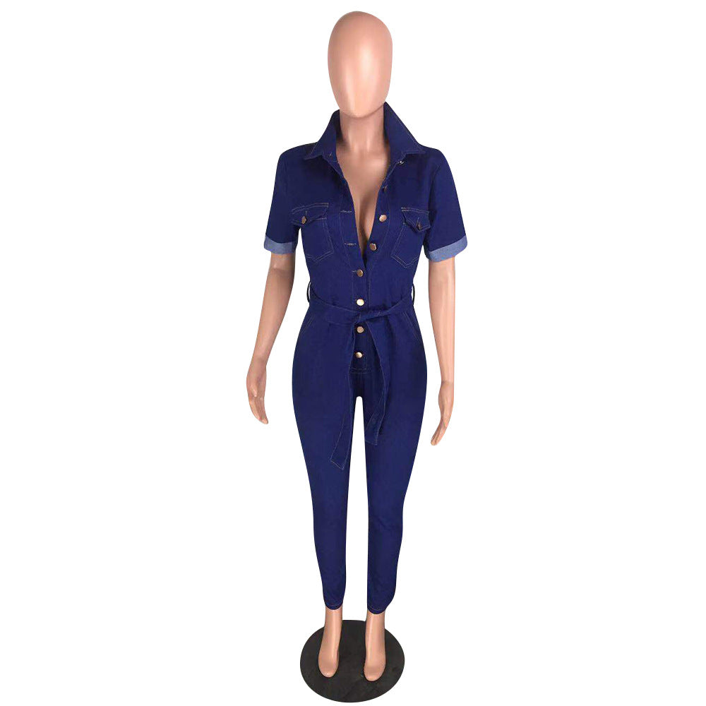 Slim fit Jean Jumpsuit