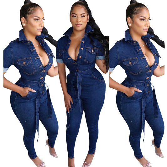 Slim fit Jean Jumpsuit