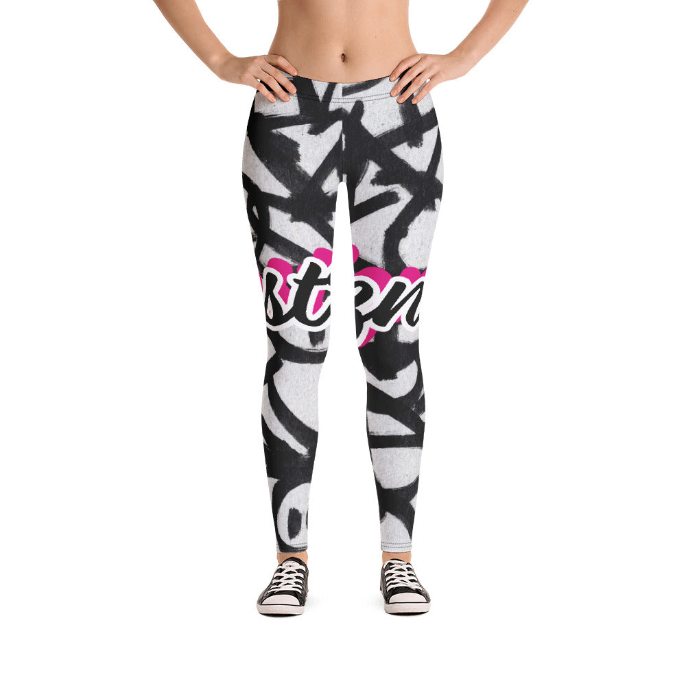 JustBizness " Pink Print" Leggings