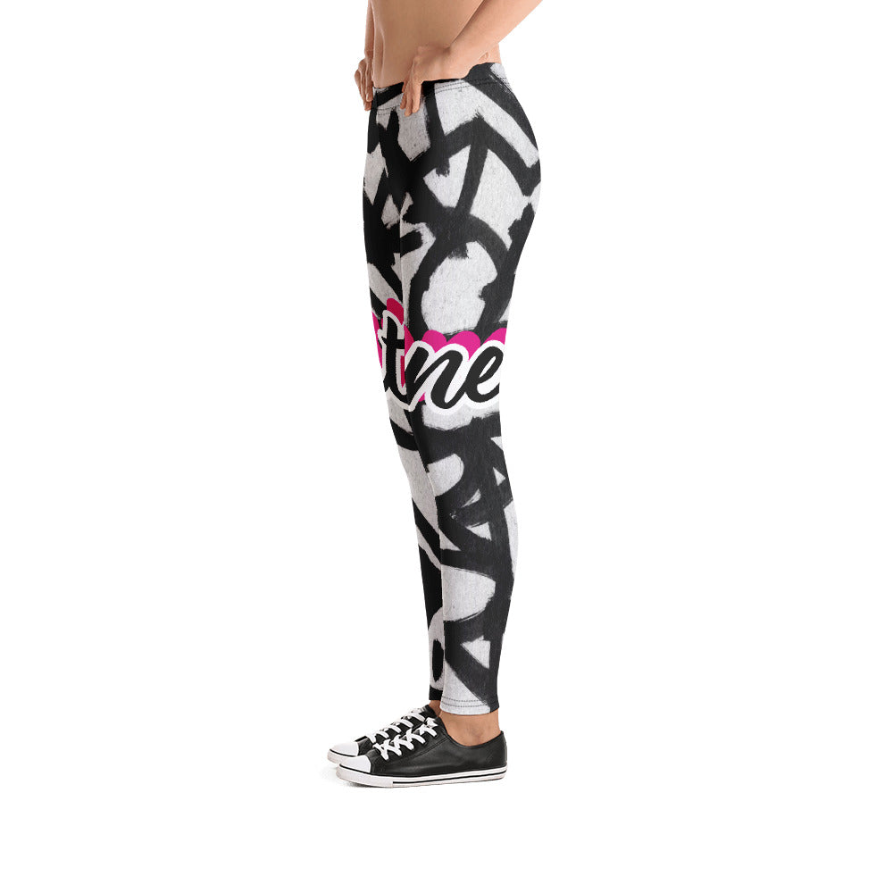 JustBizness " Pink Print" Leggings