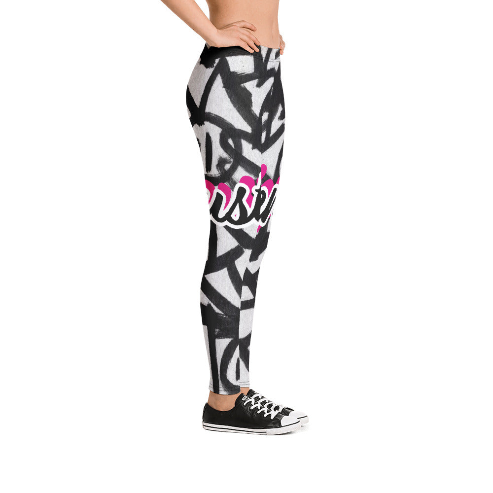 JustBizness " Pink Print" Leggings