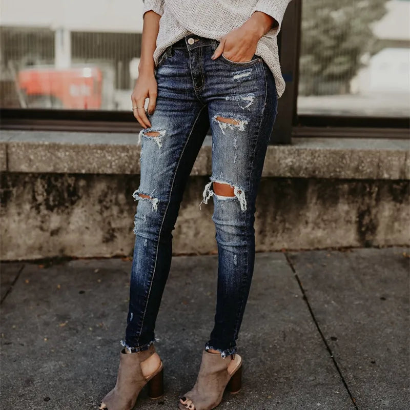 Woman's Ripped Jeans