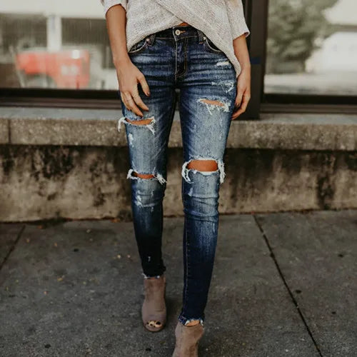 Woman's Ripped Jeans